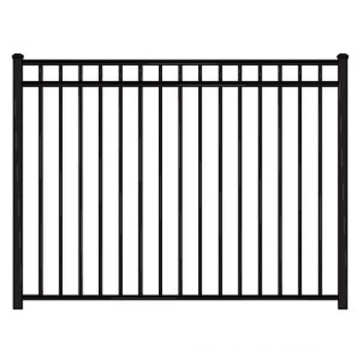 2 or 3 rails Flat Top Galvanized Steel with Powders coating Bar pipe tubes Safety Fencing for Ground Park Garden fence barrier